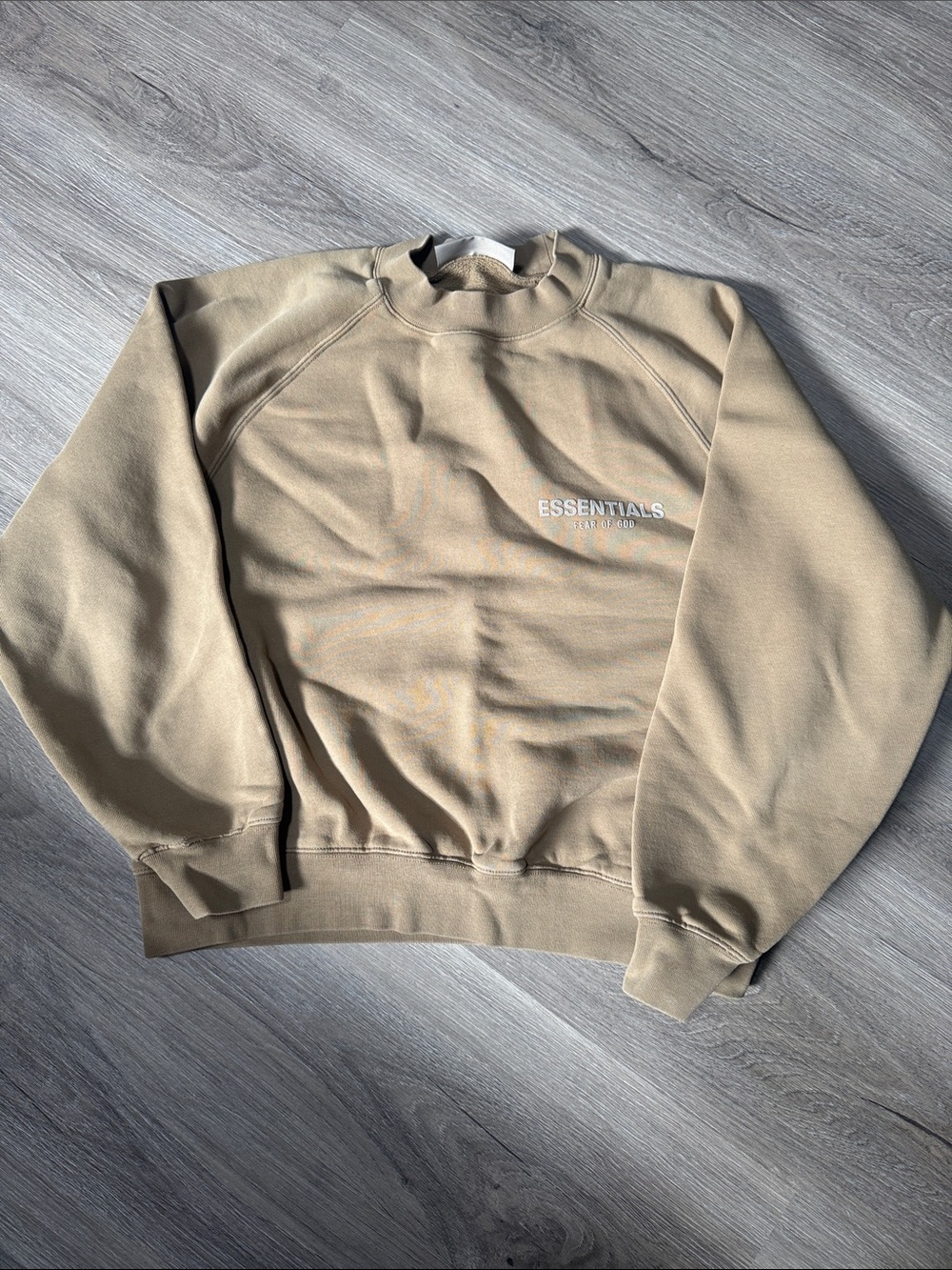 Essentials Men’s Beige Crewneck Sweatshirt